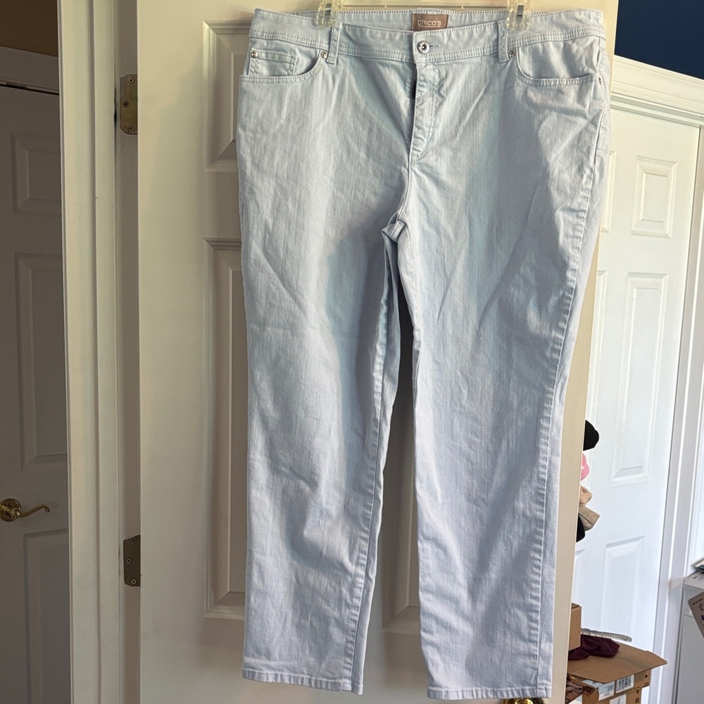 Chico's Light Blue Straight Leg Jeans